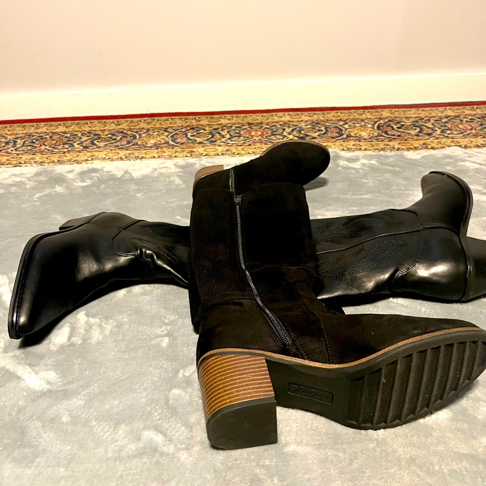 Black boots tall and western size 8.5